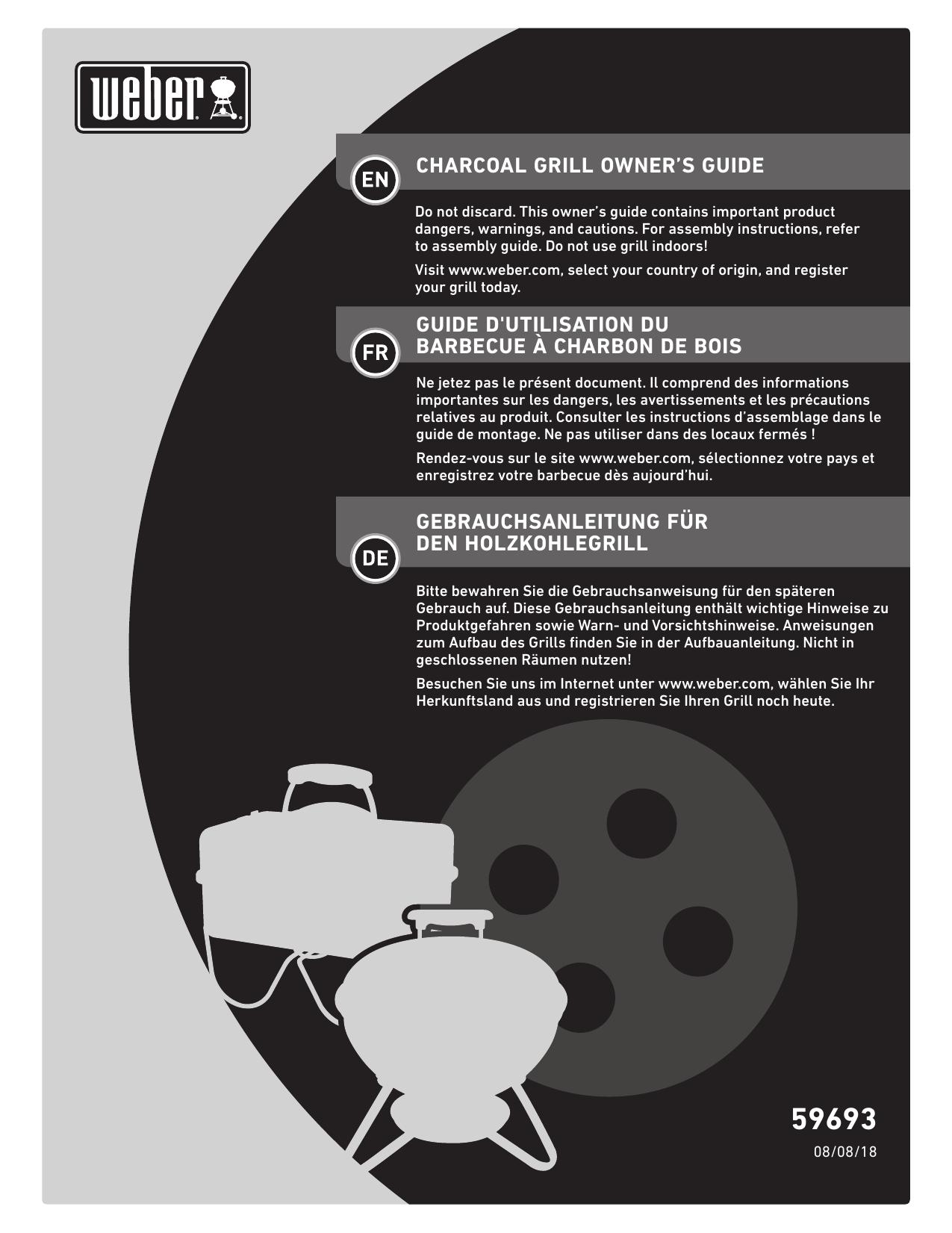 Owners Guide for Charcoal Owners Guide - PORTABLE (n/a) (EMEA (Europe, Middle East)) (2018)