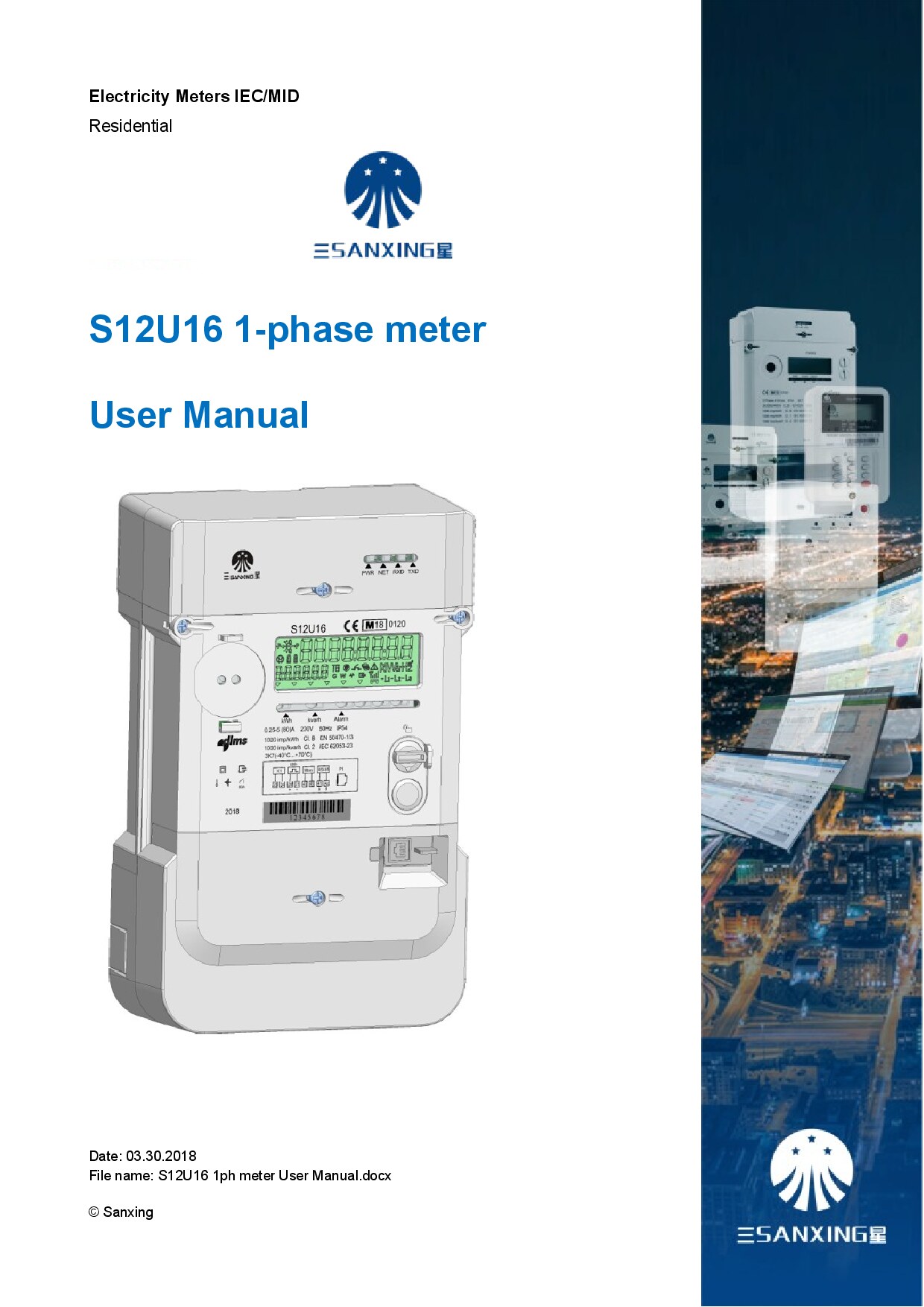 S12U16 1ph meter User Manual